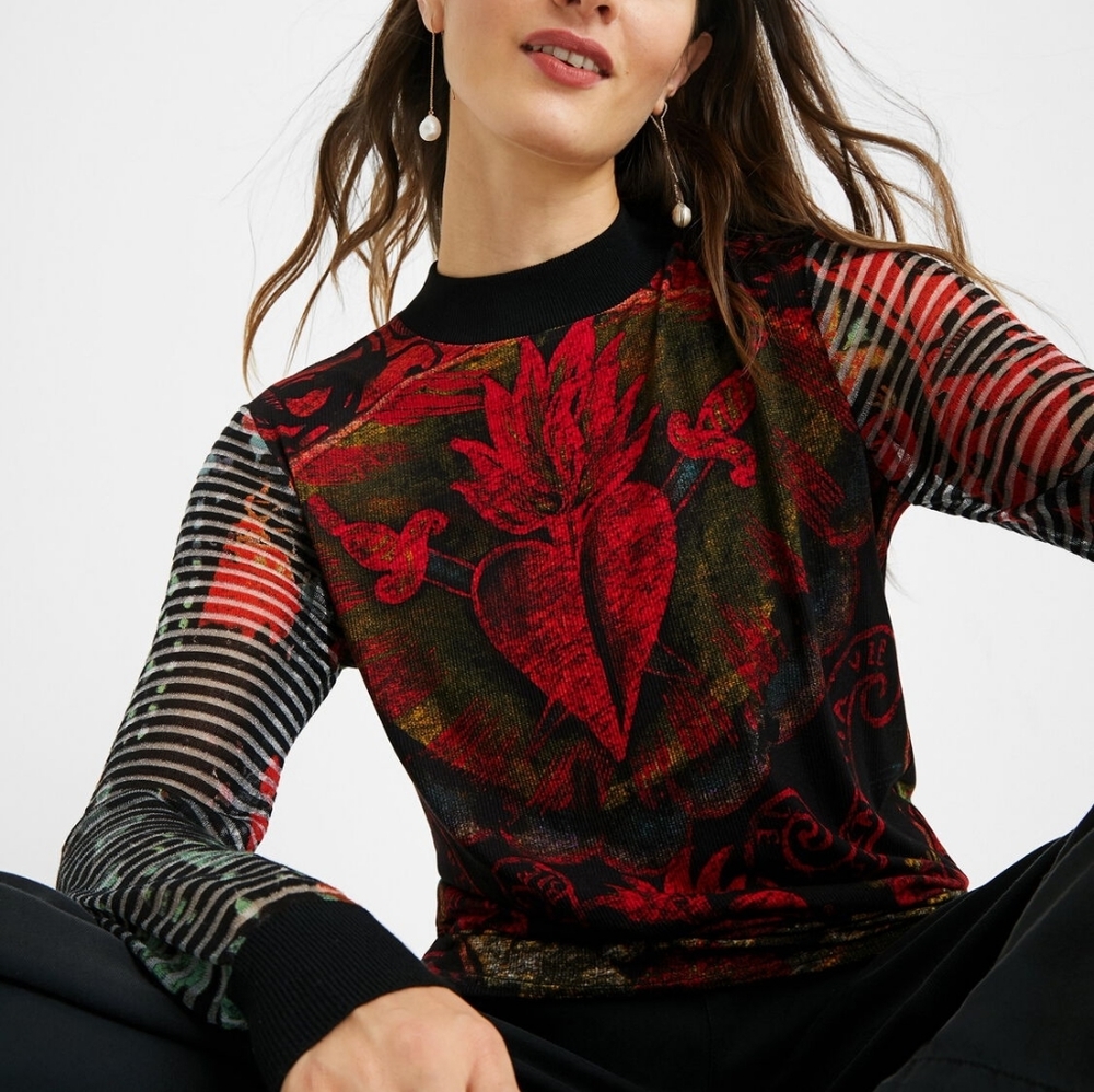 Designer Multicolor Patterned Women's Top - Picture 2 of 6